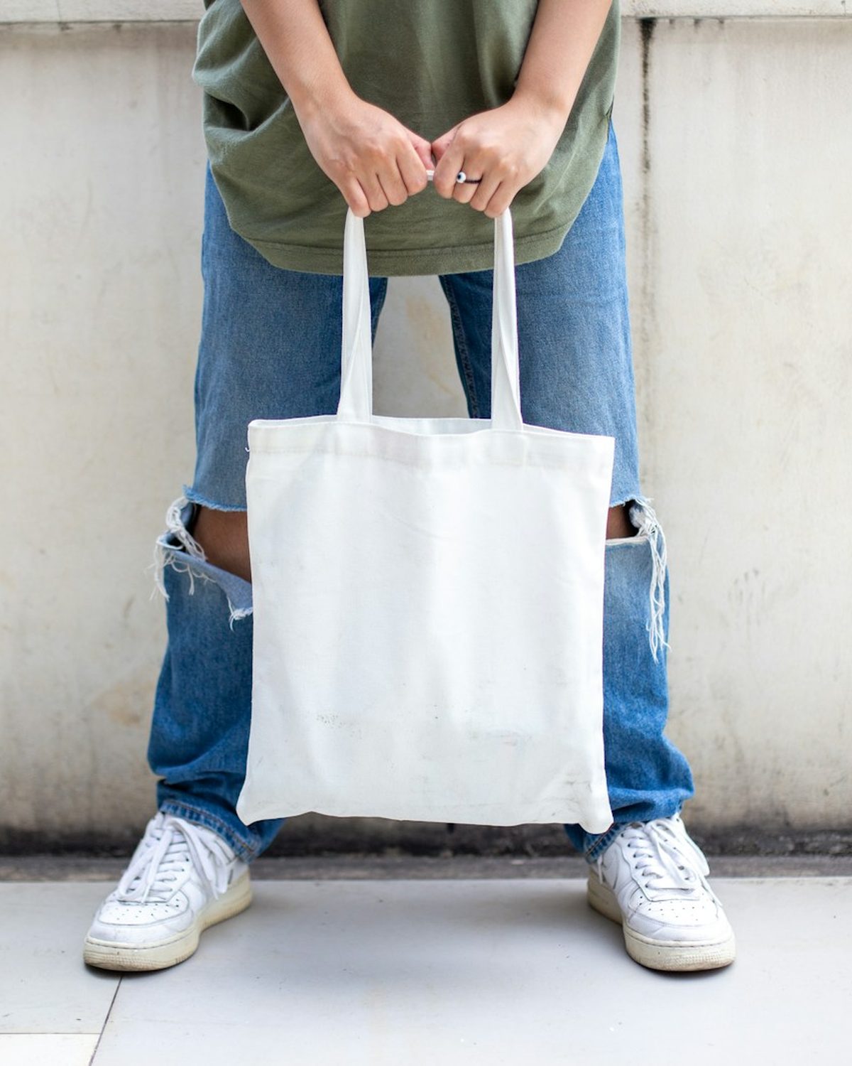 Shopper in cotone stampata